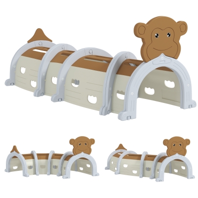 Kids Play Tunnel 194L x 88W x 89Hcm Brown