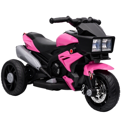 AIYAPLAY Kids 3-Wheel Electric Ride-On Motorcycle Pink