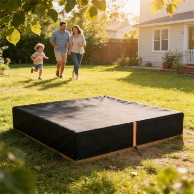 AIYAPLAY Square Sandbox Cover Waterproof UV Protection Green