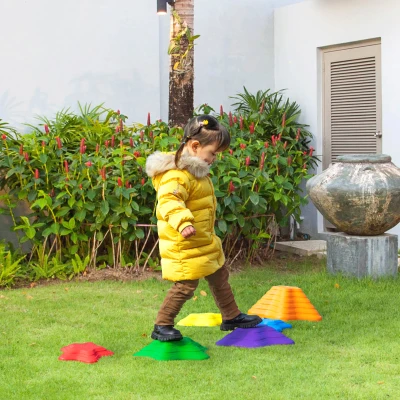 Outsunny Tritsstenen voor Kinderen, stapelbaar, antislip, 3 Maten, tot 80 kg, Binnen-/buitengebruik