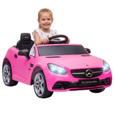 AIYAPLAY Benz SLC 300 12V Kids Electric Car Pink