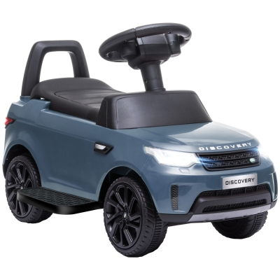 AIYAPLAY Elektro Kinderauto 6V, Land Rover, Fahr-/Schiebemodus, Scheinwerfer, Musik, Hellblau