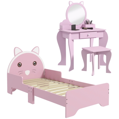 ZONEKIZ Kids Bedroom Furniture Set Cat-Design for Ages 3-6