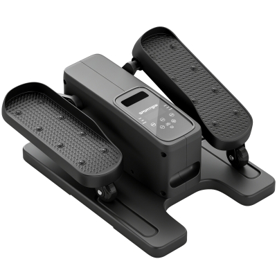 SPORTNOW Mini Elíptica Eléctrica Bajo Escritorio con 12 Niveles Programas Automáticos Control Remoto y Pantalla LED Negro