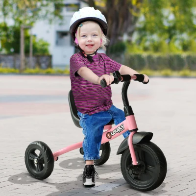 HOMCOM Kids Trike 3-Wheel Ride-On Bike 1.5-4 Years Pink