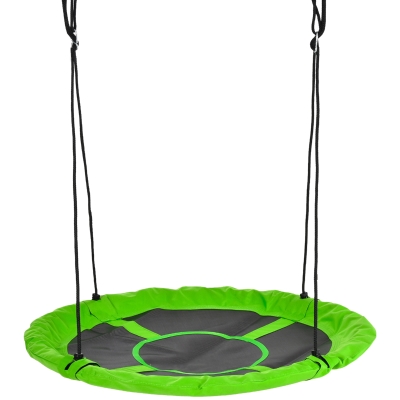 Outsunny Nestschaukel, wetterfest, bis 100 kg, längenverstellbare Seile, Φ110 cm, Grün