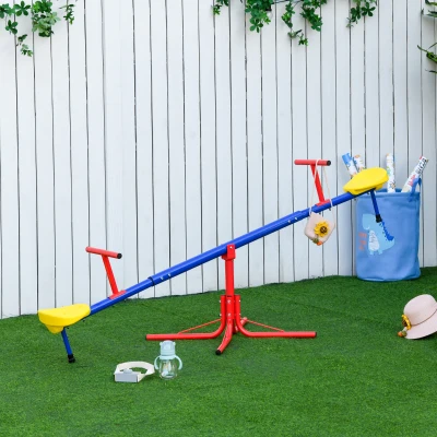 Outsunny Balançoire Enfant 360° Multicolore