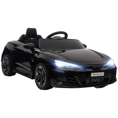 HOMCOM Coche Eléctrico para Niños de +3 Años AUDI RS e-tron GT Coche de Batería con Mando a Distancia 103x58x41 cm Negro