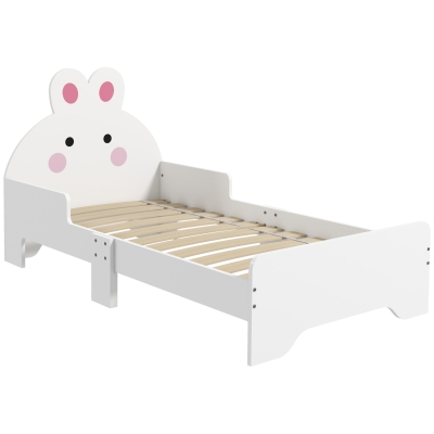 ZONEKIZ Rabbit Toddler Bed Kids Furniture White