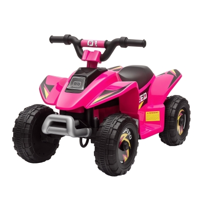 HOMCOM Quad Elettrico per Bambini 18-36 Mesi a 6V Rosa