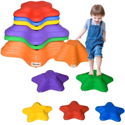 Outsunny 6-Piece Kids Balance Stepping Stones Starfish