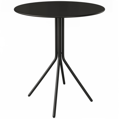 Outsunny Beistelltisch Garten Ø60 x 71 cm wetterfester Gartentisch mit Fußpolster, Rund Stahl 30kg belastbar