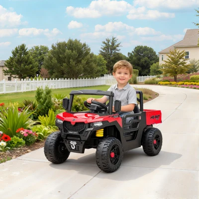 AIYAPLAY Macchina Elettrica per Bambini 12V con Telecomando Rosso