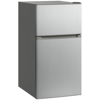 HOMCOM Réfrigérateur Congélateur 88L Portes Réversibles Gris