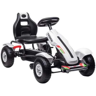 HOMCOM Go Kart a Pedali per Bambini 5-12Anni in Plastica,Metallo