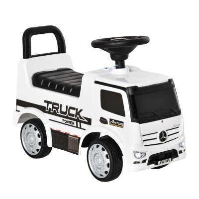 HOMCOM Voiture Porteur Enfants Mercedes Blanc avec Coffre