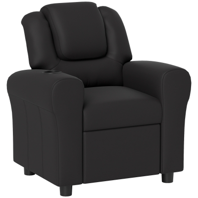 Kids Sofa 62L x 52W x 69H cm Black