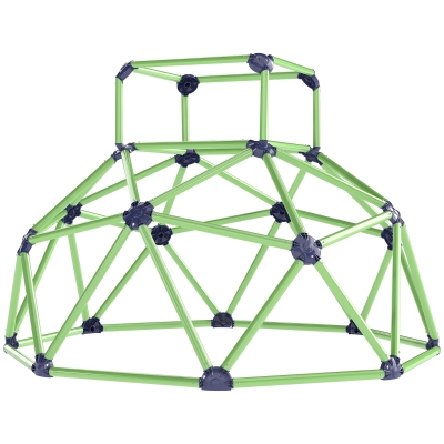 AIYAPLAY Joc de Cățărat pentru Copii 3-8 Ani, Cupolă cu Margini Rotunjite, din PP, 182,5x182,5x119 cm, Verde și Violet