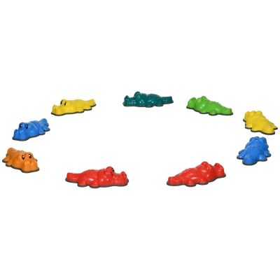 ZONEKIZ 9PC Kids Crocodile Sensory Stepping Stones