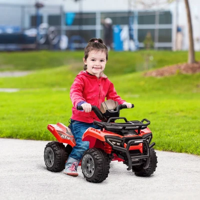 HOMCOM Quad ATV elektroquad kinderquad 6V accu kinderauto motorfiets LED koplamp rood