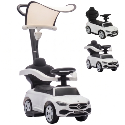 AIYAPLAY Porteur 3en1 Mercedes-Benz Enfants Garde-Corps Blanc 83cm