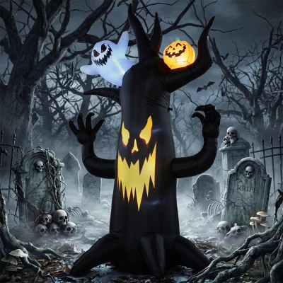 Outsunny 8FT Inflatable Halloween Tree Outdoor Garden Decoration
