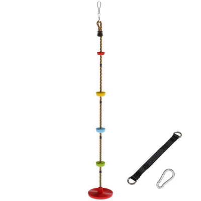 AIYAPLAY Kids Tree Swing Kit with Disc Seat, Red