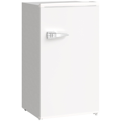 HOMCOM Retro Under Counter Fridge 85L White