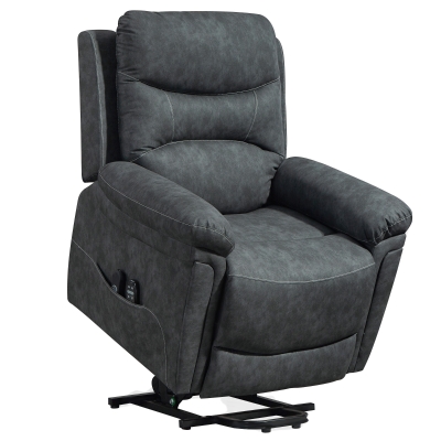 HOMCOM Power Lift Recliner Chair Massage Heat USB Grey