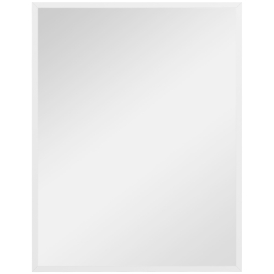 HOMCOM Specchio da Parete in Vetro e MDF, 70x90 cm, Bianco