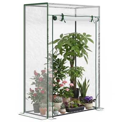 Outsunny Serre Jardin Acier/Plastique Anti-UV 1x0.5x1.5m