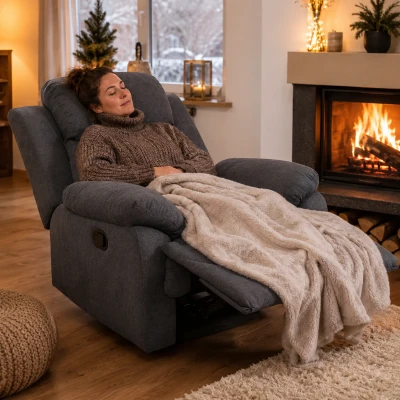 HOMCOM Relaxstoel, ligstoel, 150° kantelbaar, Donkergrijs