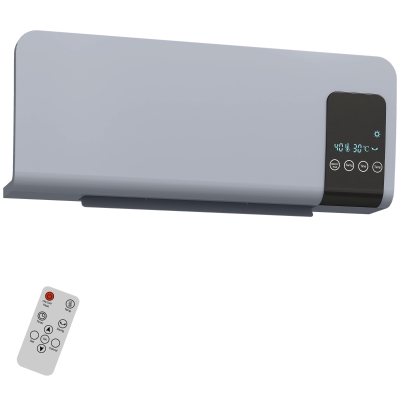 Ventilator Termic de Perete cu Temporizator și 2 Moduri Gri
