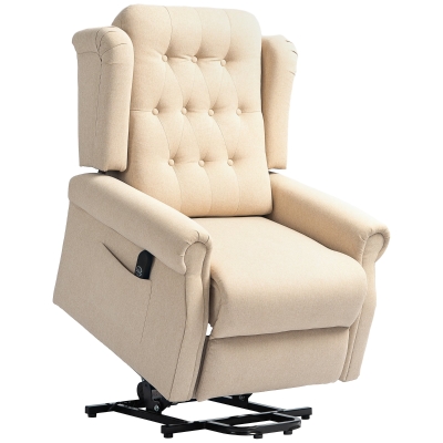 Lift Recliner Chair 85W x 94D x 105Hcm Beige