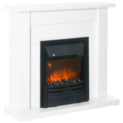 HOMCOM Electric Fireplace 1000W/2000W Marble Stone Modern
