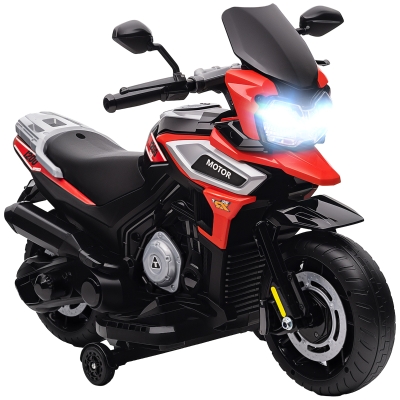 AIYAPLAY Moto Giocattolo con Ruote Specchietti Poggiapiedi Rosso