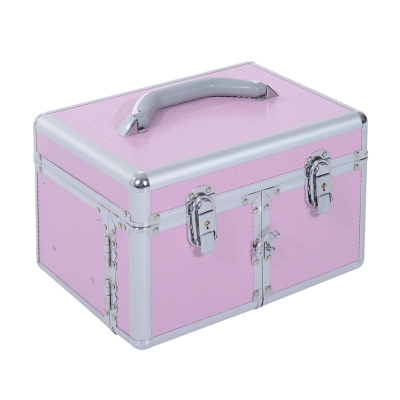 HOMCOM Vanity Maquillage 29x21x20cm Aluminium Portable
