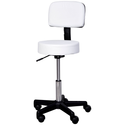 HOMCOM Sgabello da salotto Φ35cm Bianco