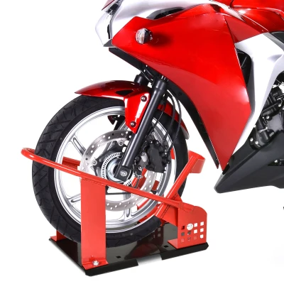 HOMCOM Support Moto Universel Bloque-Roue 8-15,5 cm