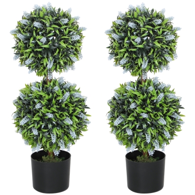 Artificial Plant 25cm x 25cm x 70cm Blue
