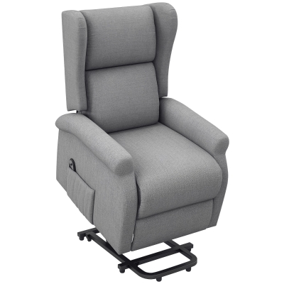 HOMCOM Power Lift Recliner Chair Fabric Grey