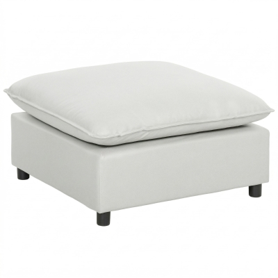 HOMCOM Ottoman Carré Pouf Salon 75x75x40 cm Gris