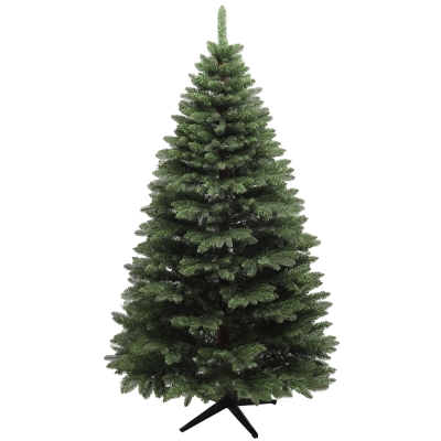 HOMCOM Árbol de Navidad Artificial 180 cm con 1050 Ramas y Base de Acero Plegable Montaje Rápido para Salón Interior Verde