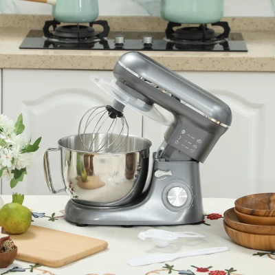 HOMCOM Kitchen Stand Mixer 1300W with Accessories Silver