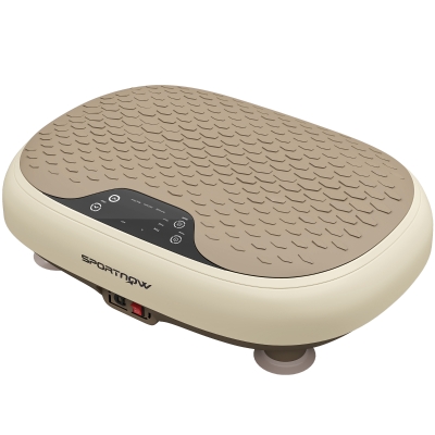 SPORTNOW Plataforma Vibratoria con 20 Niveles de Velocidad 3 Programas Pantalla LED Control Remoto para Hacer Ejercicio en Casa