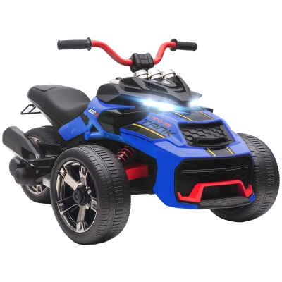 AIYAPLAY 12V Kids Electric Ride-On Car 3-Wheeler Blue