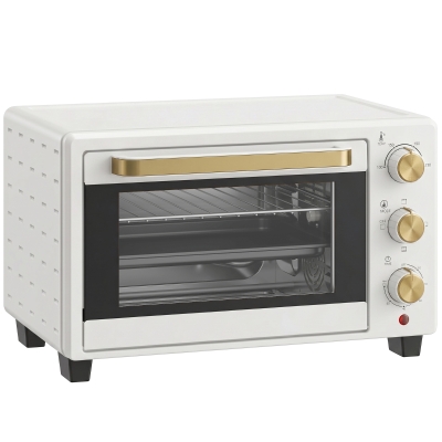HOMCOM Mini Countertop Oven 21L Adjustable Temperature White
