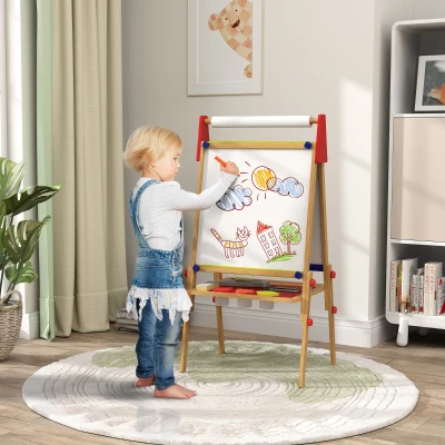 kids easel 61W x 47D x 113Hcm Natural wood finish