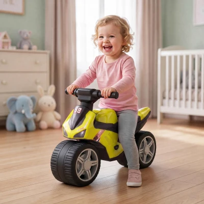 AIYAPLAY Bicicleta sin Pedales Moto Correpasillos con Música y Ruedas Extra Anchas para Niños y Niñas de 18 a 36 Meses Verde