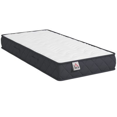 HOMCOM Matelas 90x190cm Mousse Mémoire 20cm Ferme Oeko-Tex